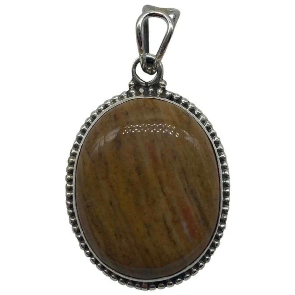 Mountie Gemstone Sterling Silver 925 Pendant 1.7in